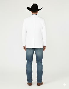 Mens White Western Blazer – Classic Cowboy Style Sport Coat for Formal - Cowboy Jacket