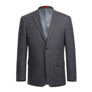 293-31 Men's Slim Fit Checked Suits - Image 2