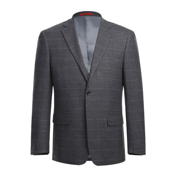 293-31 Men's Slim Fit Checked Suits - Image 2