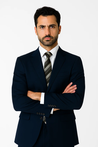 2 Button Dark Navy Blue Suit