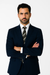 High-Quality 2 Button Dark Navy Blue Suit For Men  Side Vented Suit Wide Leg 22 Inch Pleated Pants Jacket