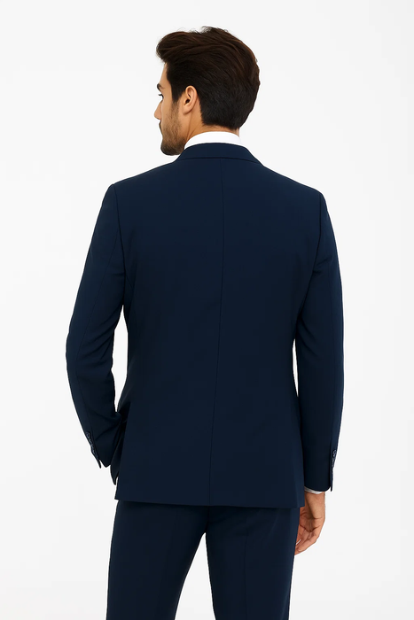 2 Button Dark Navy Blue Suit