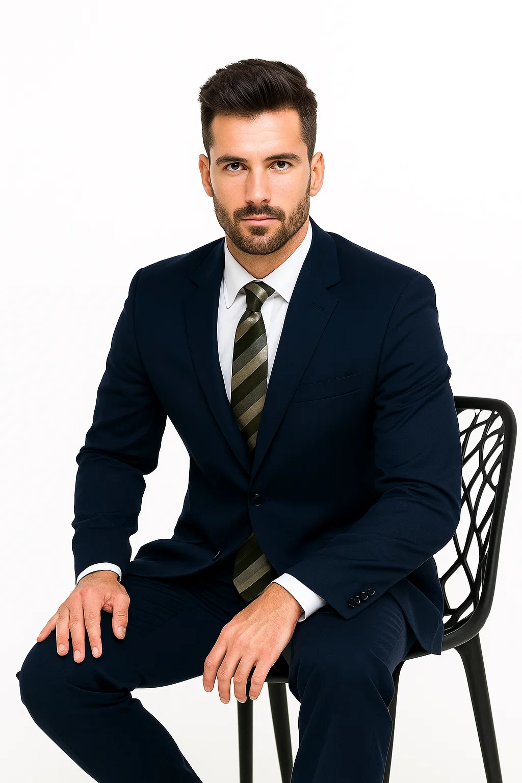2 Button Dark Navy Blue Suit