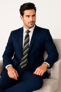 2 Button Dark Navy Blue Suit
