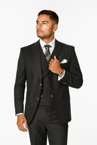  2 Button Double Breasted Vest Suit 
