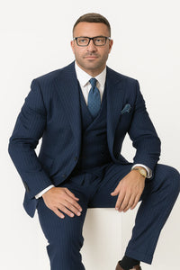  2 Button Double Breasted Vest Suit 