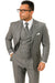 Mens Gangster Pinstripe 2 Button Double Breasted Vest Suit in Black