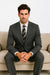 High-Quality 2 Button Medium Gray Suit Wide Leg 22 Inch Pleated Pants Side Vented Jacket