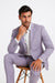 2 Button Men's Lilac Suit