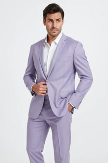 2 Button Men's Lilac Suit