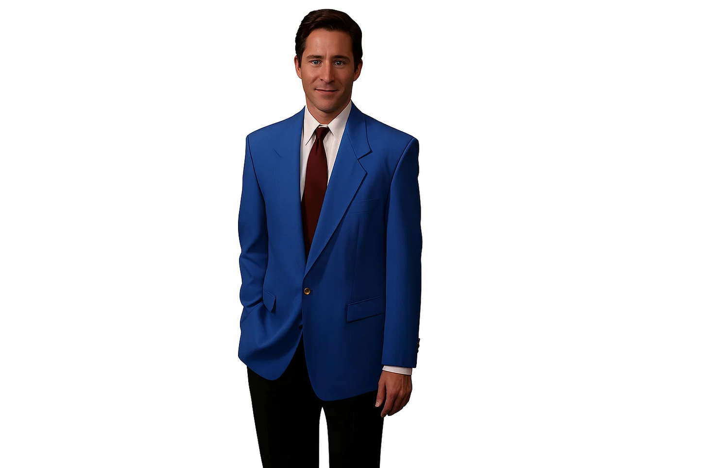 Single Breasted 2 Button Solid Royal Unique Fashion Designer Men's Dress blazers Sale