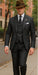 2 Buttons Black And Bold Chalk Gangster White Stripe Vested Big 1920 1930 Suit Flat Front Pants
