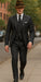 2 Buttons Black And Bold Chalk Gangster White Stripe Vested Big 1920 1930 Suit Flat Front Pants
