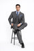 2 Buttons With Vest 3 Pieces Medium Grey PinStripes