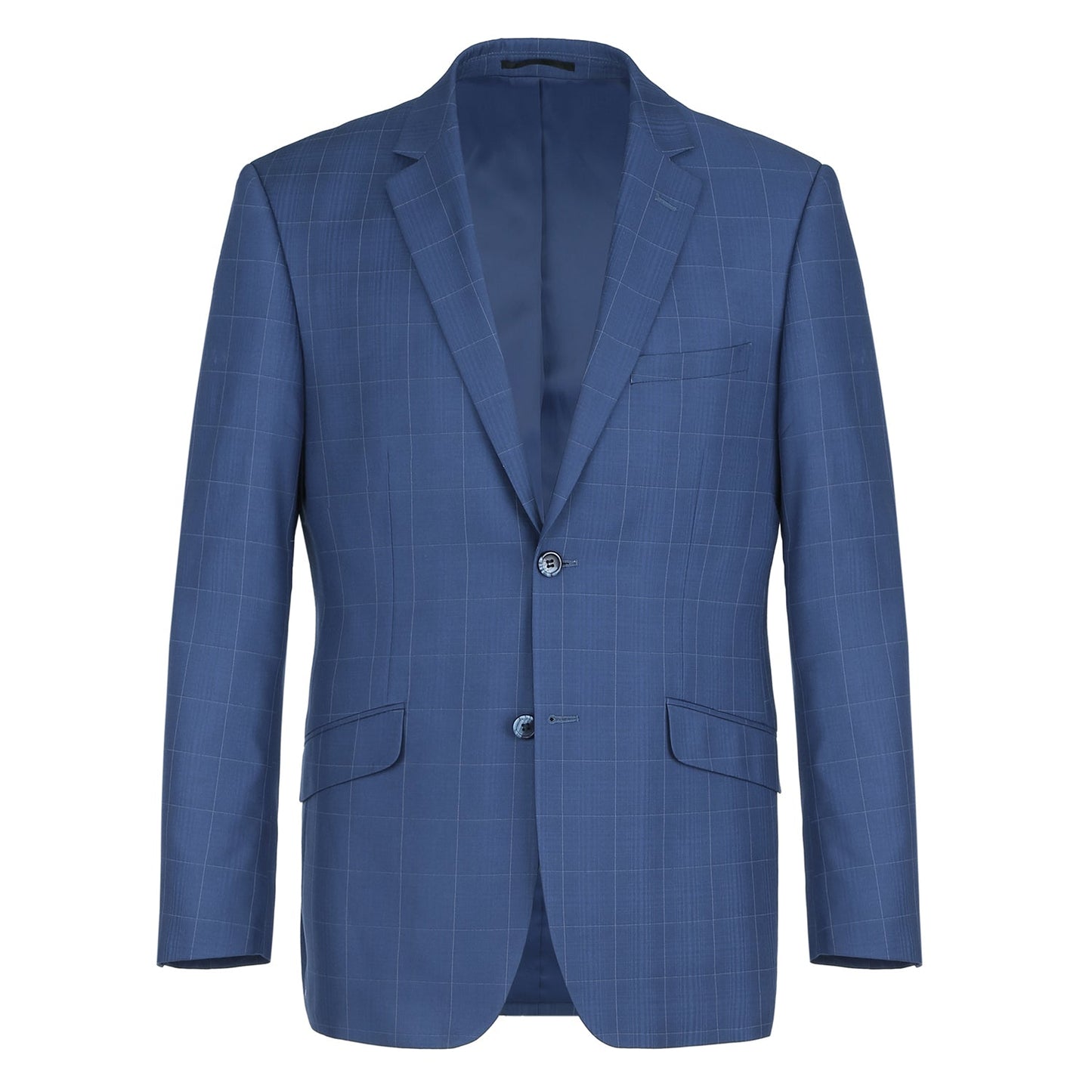 Renoi Designer Suit 291-20 Men's Slim Fit 2-Piece Single Breasted Check Dress Suit