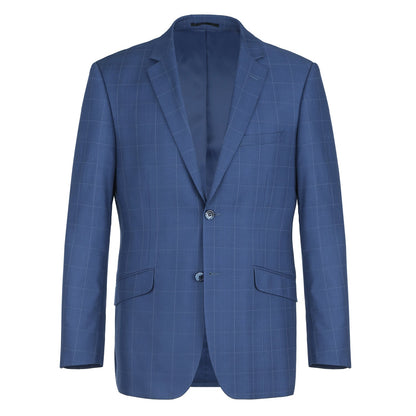 Renoi Designer Suit 291-20 Men's Slim Fit 2-Piece Single Breasted Check Dress Suit