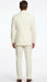 Men’s Ivory Tuxedo Suit with Satin Notch Lapel – Formal Wedding and Evening Wear Suit in Cream Off White Color