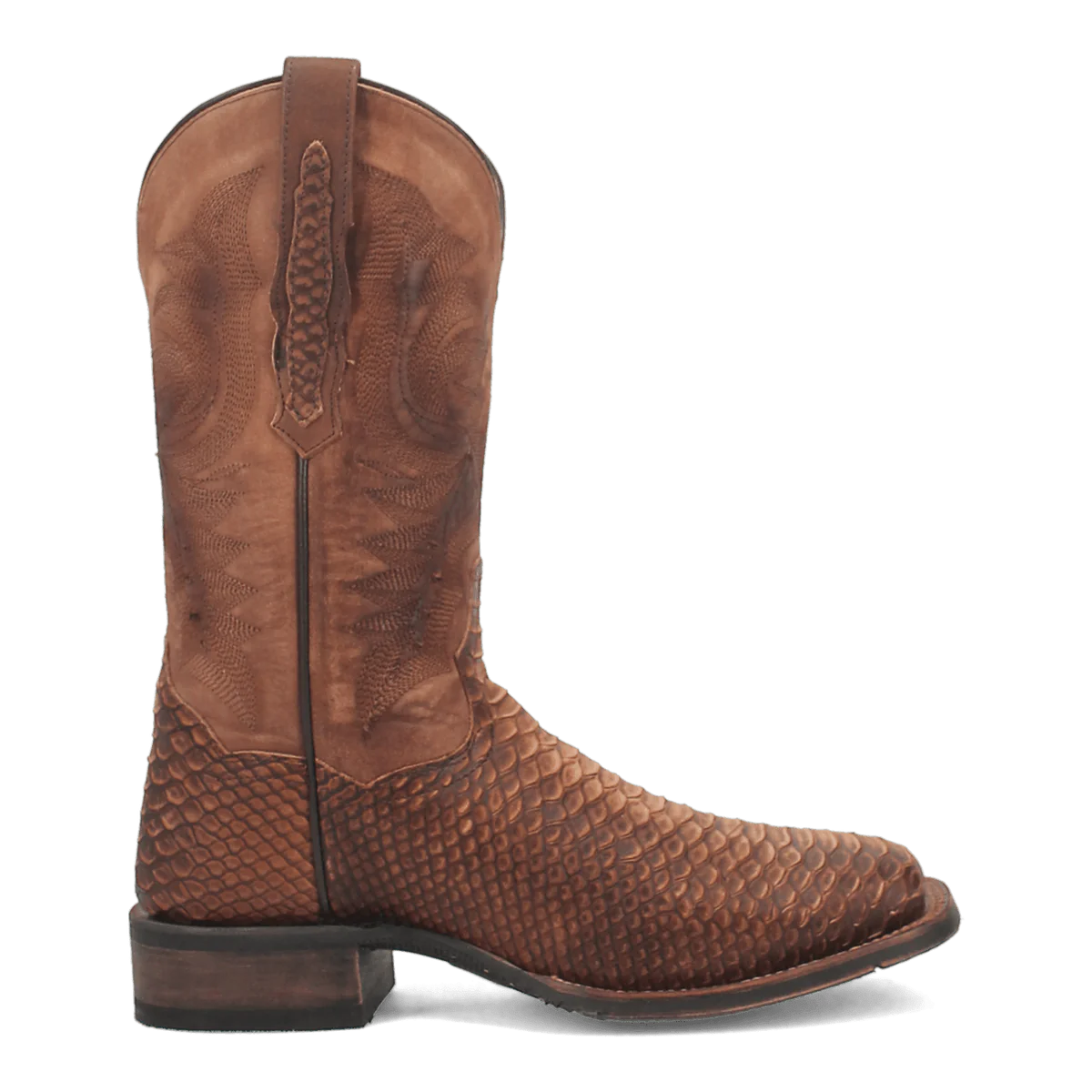 Dan Post Men's KA Python Print Leather Square Toe Boots - Brown - Image 2