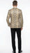 Men’s Beige and Black Snakeskin Print Blazer – Alligator Crocodile Exotic Sking Sport Coat Jacket in Tan Camel Color