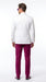 White and Burgundy Tuxedo Wedding Suit for Men – White Dinner Jacket with Burgundy Vest, Pants and Bow Tie