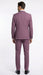 Men’s Mauve Three-Piece Suit – Slim Fit Formal Blazer, Vest, and Trousers for Weddings Rose Gold Pinkish Color