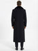 Men’s Black Long Overcoat with Faux Fur Collar, Full Length Winter Topcoat for Formal and Business Wear