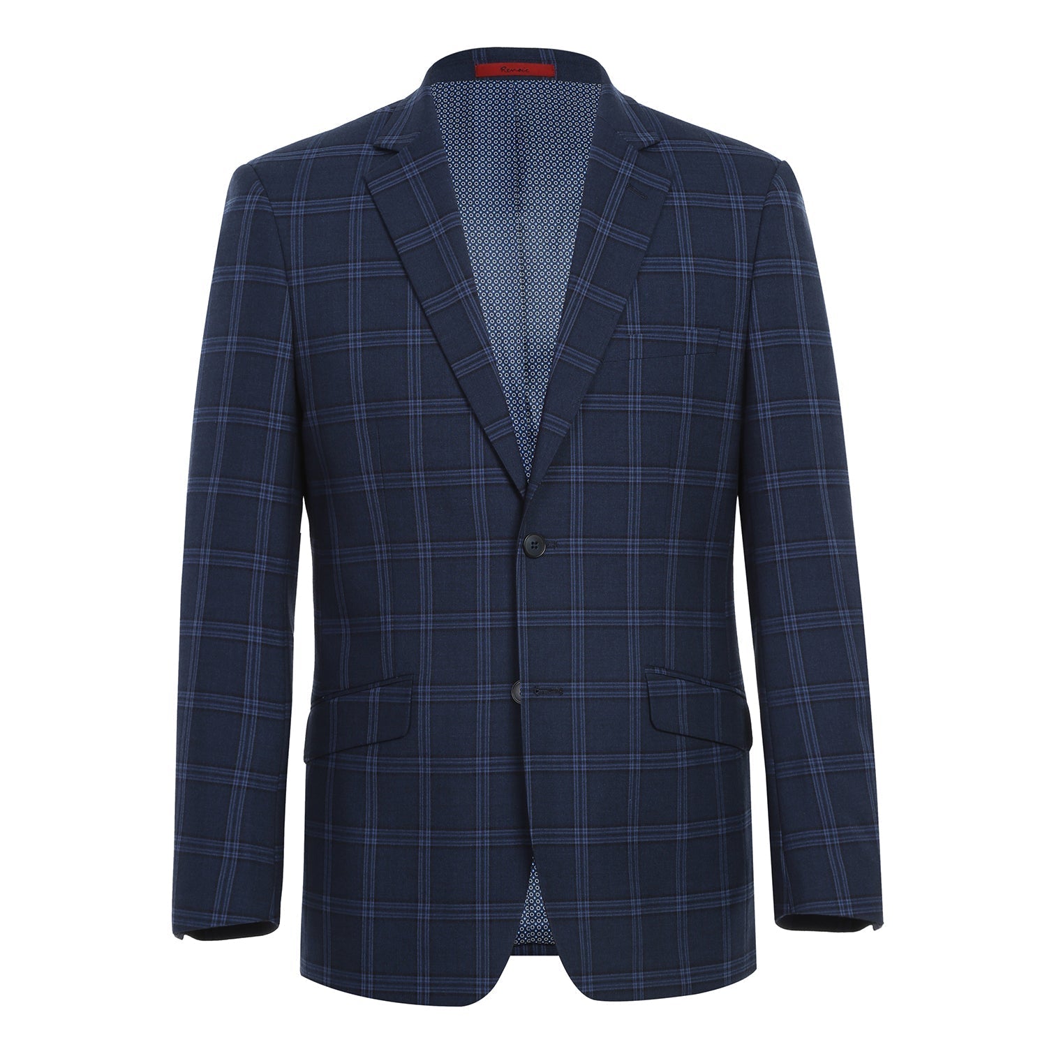 293-22 Men's Slim Fit Checked Suits - Image 2