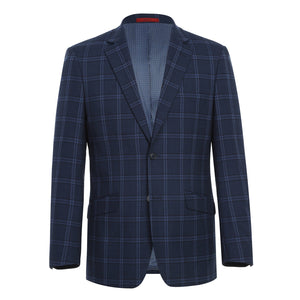 293-22 Men's Slim Fit Checked Suits - Image 2