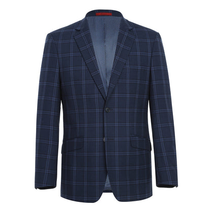 293-22 Men's Slim Fit Checked Suits - Image 2