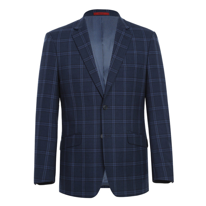 293-22 Men's Slim Fit Checked Suits - Image 2