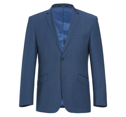 557-1 Men's 2-Piece Slim Fit Single Breasted Wool Suit - Image 2
