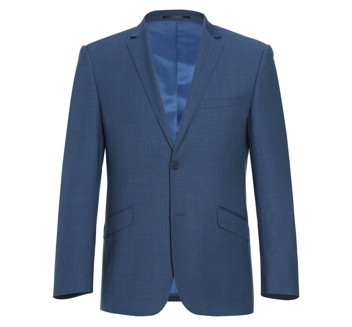 557-1 Men's 2-Piece Slim Fit Single Breasted Wool Suit - Image 2