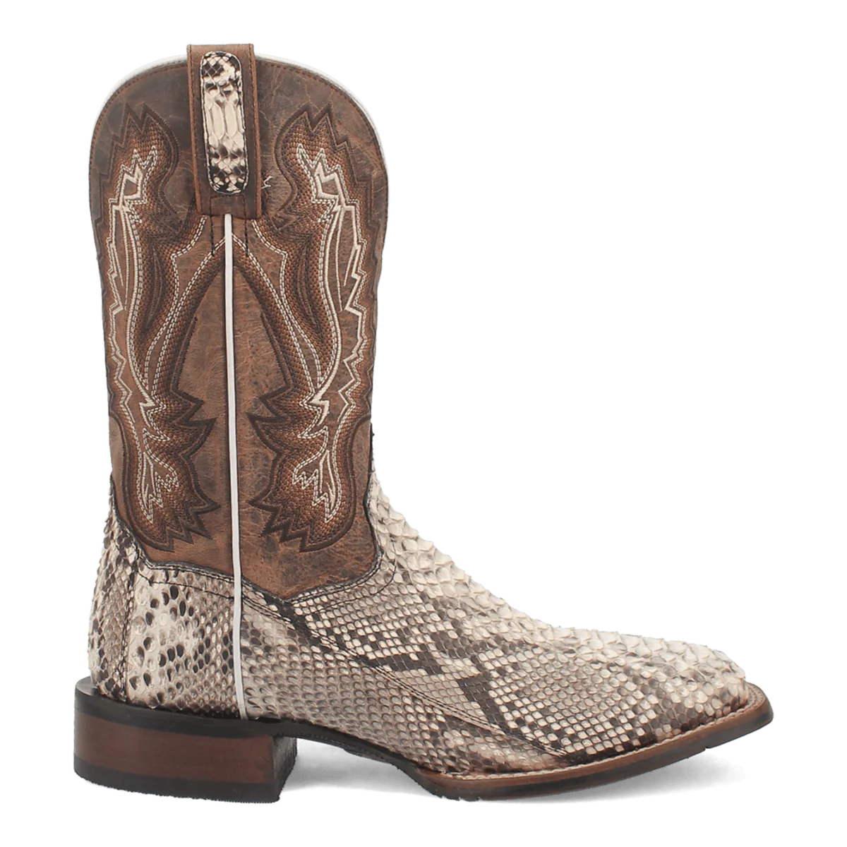 Dan Post Men's Brutus Python Snakeskin Square Toe Boots - Natural - Image 2