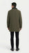 Mens Olive Brown Trench Coat Raincoat – Classic Water Resistant Long Coat with Zip and Button Closure for Business, Travel and Everyday Outerwear