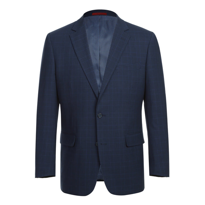 293-26 Men's Classic Fit Checked Suits - Image 2