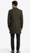 Men’s Brown Checkered Wool Overcoat – Long Winter Coat with Classic Plaid Pattern By Statement
