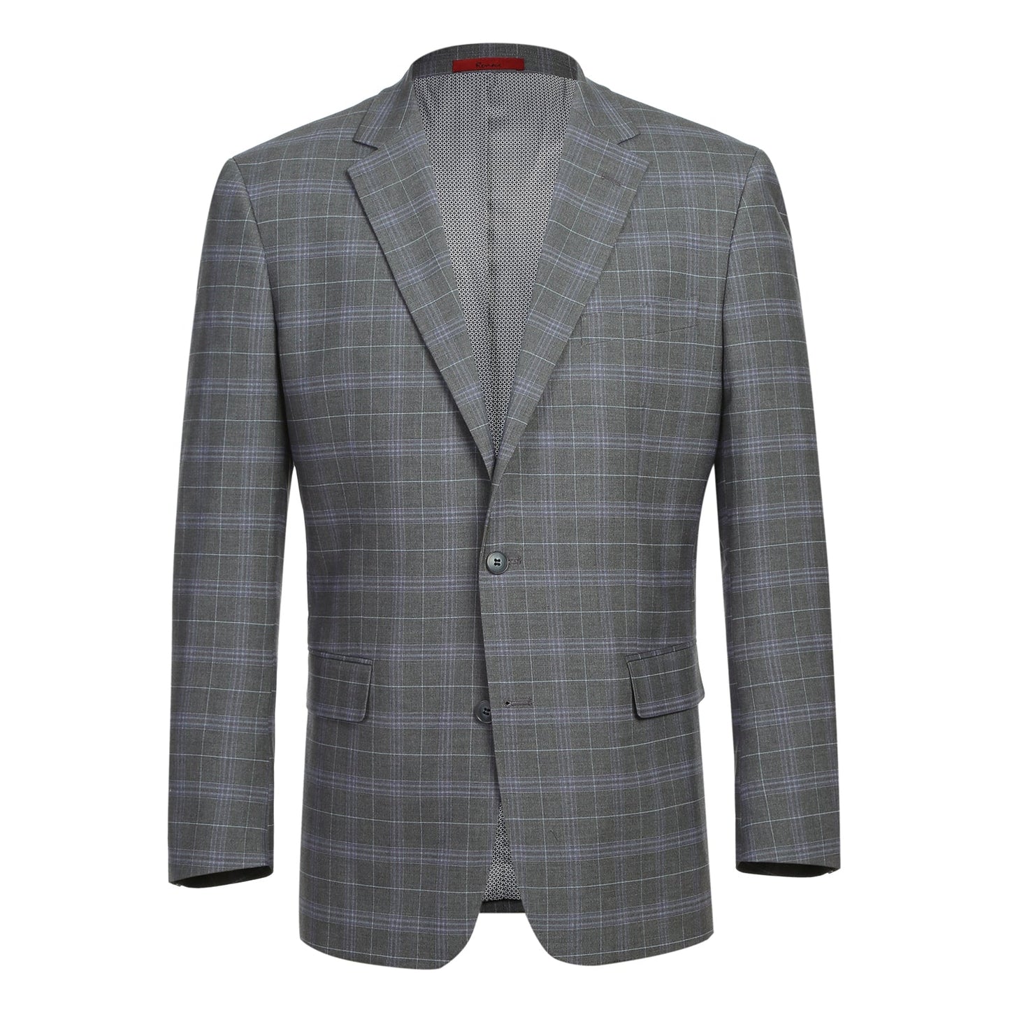 293-25 Men's Classic Fit Checked Suits - Image 2
