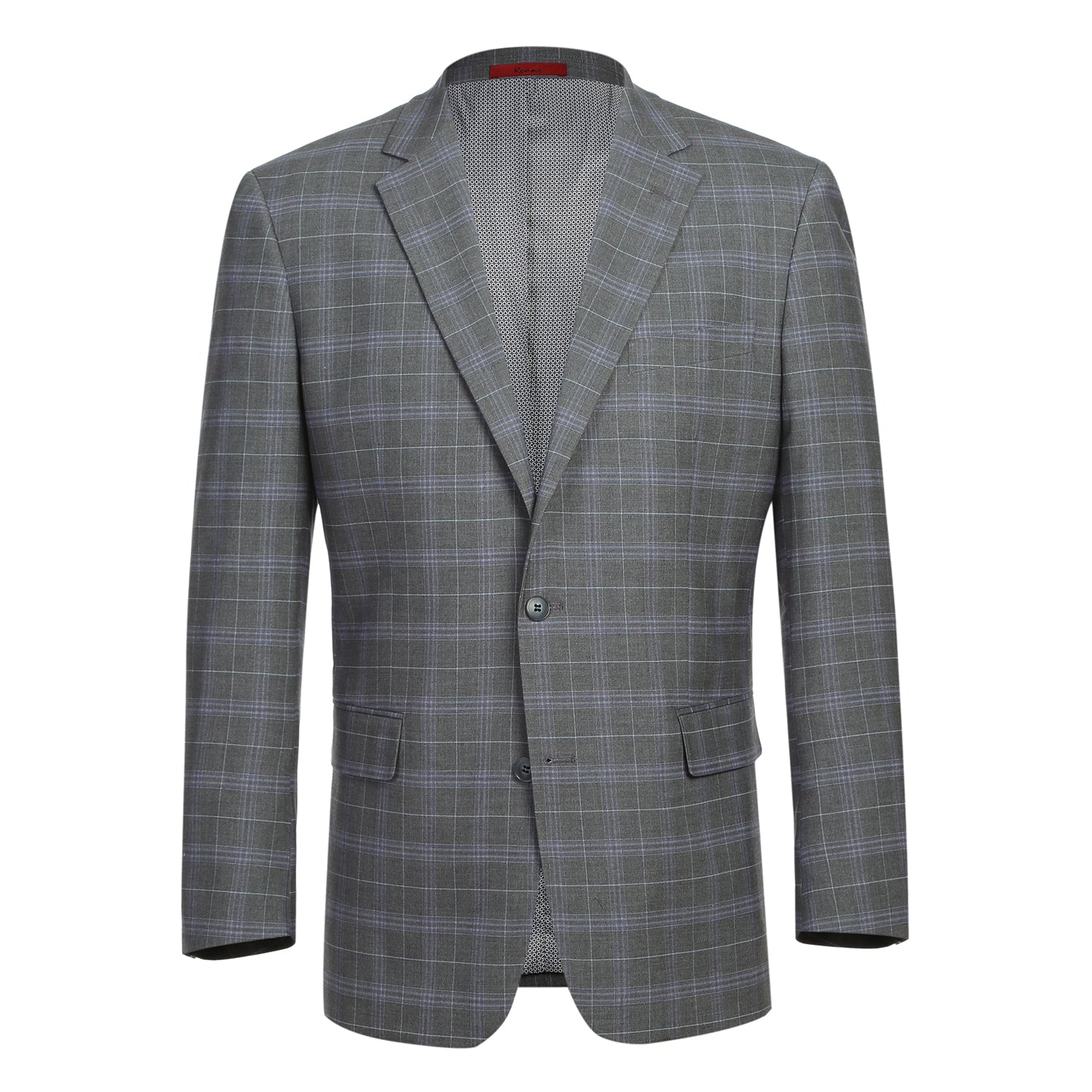 293-25 Men's Classic Fit Checked Suits - Image 2