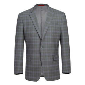 293-25 Men's Classic Fit Checked Suits - Image 2