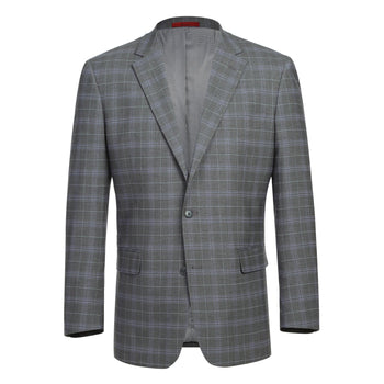 293-25 Men's Classic Fit Checked Suits - Image 2