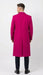 Men’s Hot Pink Wool Blend Overcoat – Topcoat Carcoat Winter Fabric