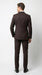 Men’s Tiglio Italian Brown Suit with Two Button Blazer and Matching Pants, Formal Business Wedding Suit