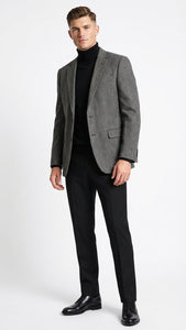 Men’s Grey Tweed Herringbone Sport Coat - Gray Mens Blazer Suit Jacket