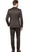 Men’s Chocolate Brown Textured 3-Piece Suit – Luxury Double-Breasted Vest Formal Set