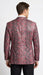 Men’s Burgundy and Black Snakeskin Print Blazer – Alligator Crocodile Sport Jacket Exotic Skin