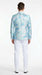 Men’s Light Blue Floral Jacquard Tuxedo Jacket with Matching Bow Tie | Formal Prom Wedding Blazer + Bowtie Turqoise Aqua Color