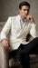 Mens Ivory Dinner Jacket Blazer – Elegant Ivory Cream Off White Formal Blazer Wedding Tuxedo Jacket Evening Wear
