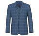 293-4 Men's 2-Piece Slim Fit Notch Lapel Stretch Windowpane Suit
