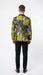 Men’s Yellow Tuxedo Black and Gold Floral Pattern Blazer | Formal Jacket - Prom Dinner Jacket + Black Pants + Bowtie