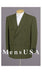 2pc MEN'S SHARP Double Breasted DRESS Olive Green Blazer / Sportcoat Jacket
